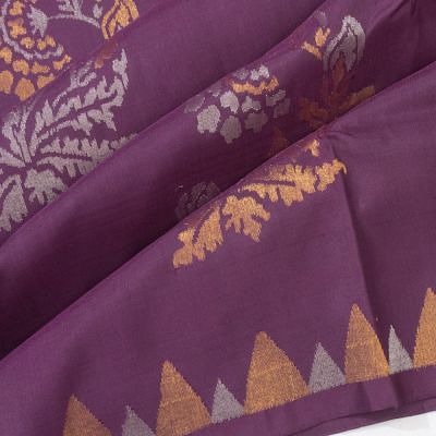 Uppada Silk Jamdani Butta Purple Saree