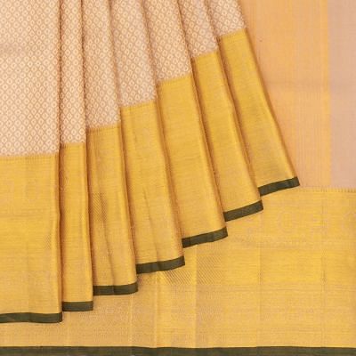 Kanchipuram Silk Brocade Peach Saree