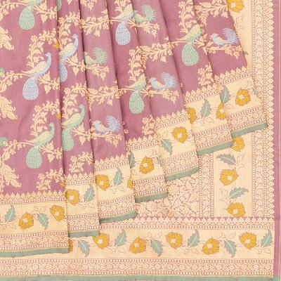 Banarasi Silk Jaal Lilac Saree