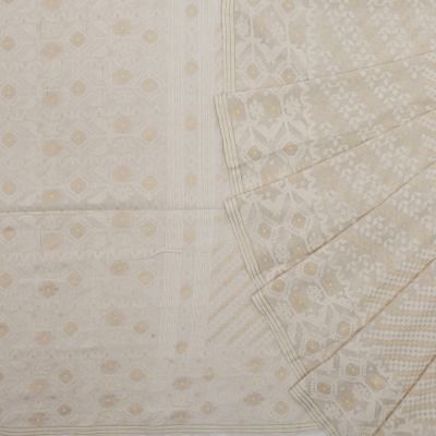 Masterpiece Dhakai Muslin Jamdani Cotton Off-White Saree/4705832_1.jpg