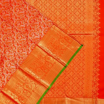 Kanchipuram Silk Brocade Red Saree