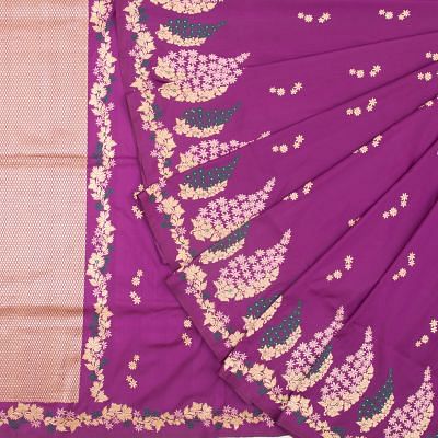 Banarasi Silk Kadwa Butta Purple Saree/4915616_1.jpg