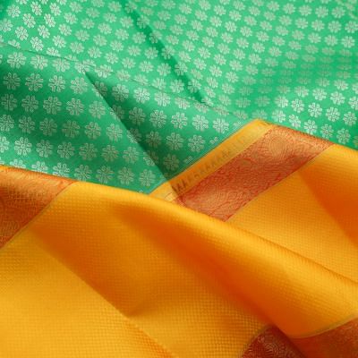 Kanchipuram Silk Brocade Green Saree