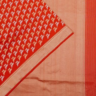 Banarasi Silk Butta Red Saree