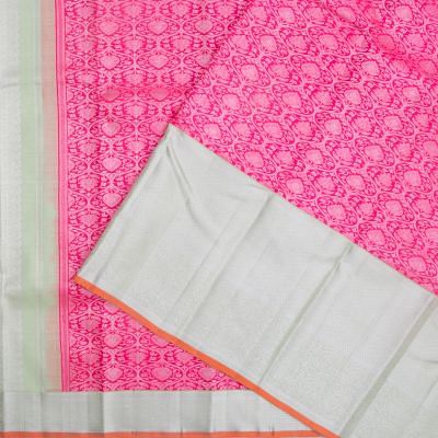 Kanchipuram Silk Jaal Pink Saree/5023289_1.jpg