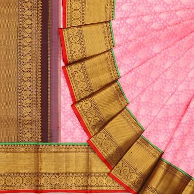Kanchipuram Silk Brocade Baby Pink Saree/5023386_1.jpg