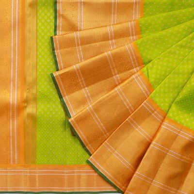 Kanchipuram Silk Brocade Green Sraee/5039351_1.jpg