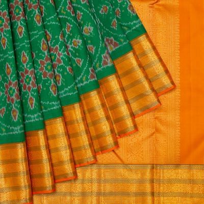 Kanchipuram Silk Ikat Green Saree