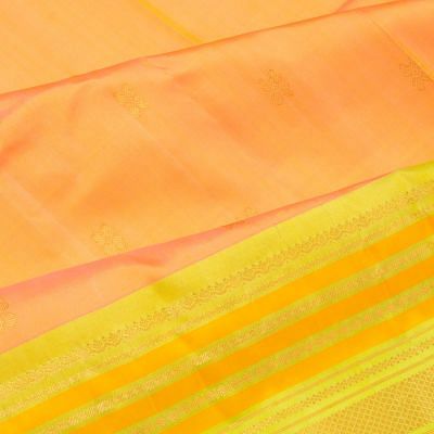 Gadwal Silk Butta Dual Tone Pink And Orange Saree