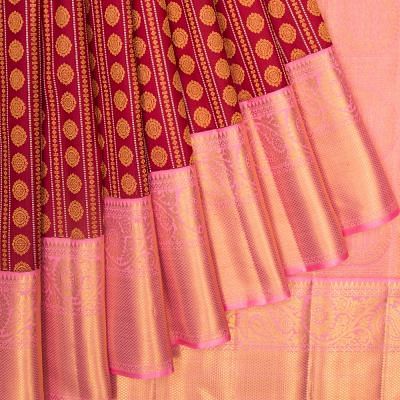 Kanchipuram Silk Brocade Maroon Saree