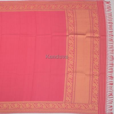 Banarasi Silk Plain Pink Dhoti With Kurta And Kanduva
