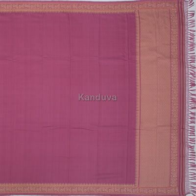 Banarasi Silk Plain Purple Dhoti With Kurta And Kanduva