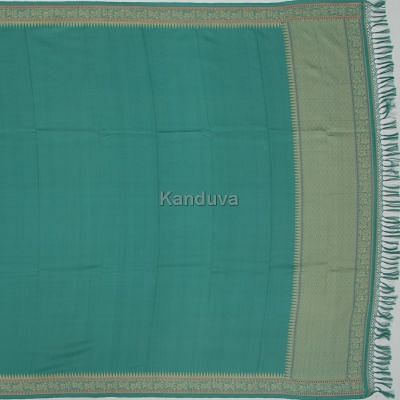 Banarasi Silk Plain Green Dhoti With Kurta And Kanduva
