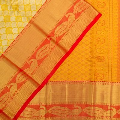 Kanchipuram Silk Brocade Gold Saree