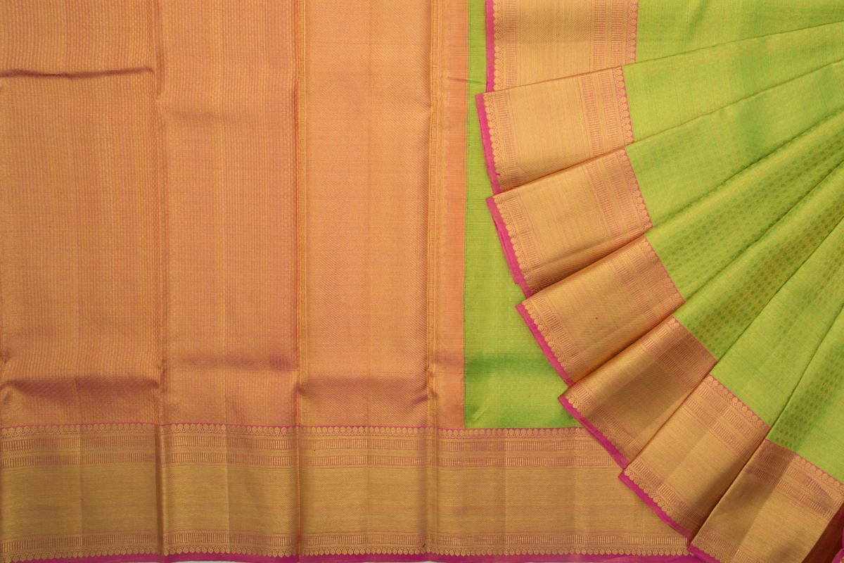 Kanchipuram Silk Tissue Brocade Green Saree