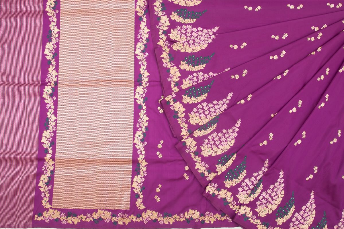 Banarasi Silk Kadwa Butta Purple Saree/4915616_2.jpg