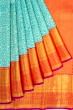 Kanchipuram Silk Brocade Sky Blue Saree