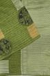 Kanchipuram Silk Handpainted Kalamkari And Butta Green Saree