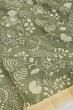 Mul Cotton Floral Printed Green Saree