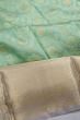 Kanchipuram Silk Jaal And Butta Pastel Green Saree