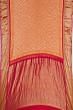 Kanchipuram Silk Bandhani Orange Saree