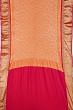 Kanchipuram Silk Bandhani Orange Saree