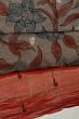 Paithani Silk Kalamkari Hand Painted And Butta Grey Saree With Triple Muniya Border