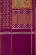 Kanchipuram Silk Handpainted Kalamkari Brown Saree