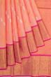 Kanchipuram Silk Lines And Butta Peach Saree