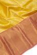 Kanchipuram Silk Brocade Yellow Saree