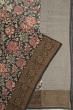 Chanderi Soft Silk Floral Printed Black Saree