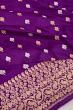 Banarasi Silk Kadwa Butta Purple Saree