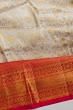 Kanchipuram Silk Tissue Brocade White Saree