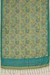 Chanderi Cotton Floral Printed Green Saree