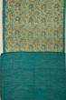 Chanderi Cotton Floral Printed Green Saree