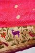 Banarasi Silk Bandhani Butta Pink Saree