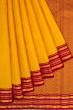 Kanchipuram Silk Checks Yellow Saree