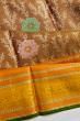 Kanchipuram Silk Brocade Brown Saree