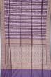 Banarasi Silk Vertical Lines Brocade Violet Saree