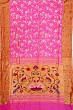 Parsi Gara Paithani Silk All Over Embroidery Jaal Pink Saree