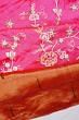 Paithani Silk All Over Embroidery Jaal Pink Saree