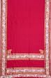 Parsi Gara Banarasi Silk Plain Pink Saree