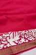 Parsi Gara Banarasi Silk Plain Pink Saree