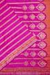 Banarasi Silk Horizontal Lines Rani Pink Saree