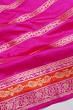 Banarasi Silk Horizontal Lines Rani Pink Saree