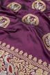 Banarasi Silk Butta Purple Saree