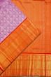 Kanchipuram Silk Checks And Butta Lavender Saree