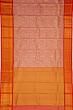 Kanchipuram Silk Tissue Brocade Orange Saree