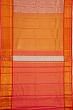 Kanchipuram Silk Tissue Brocade Orange Saree