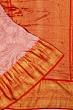 Kanchipuram Silk Bandhani Peach Saree